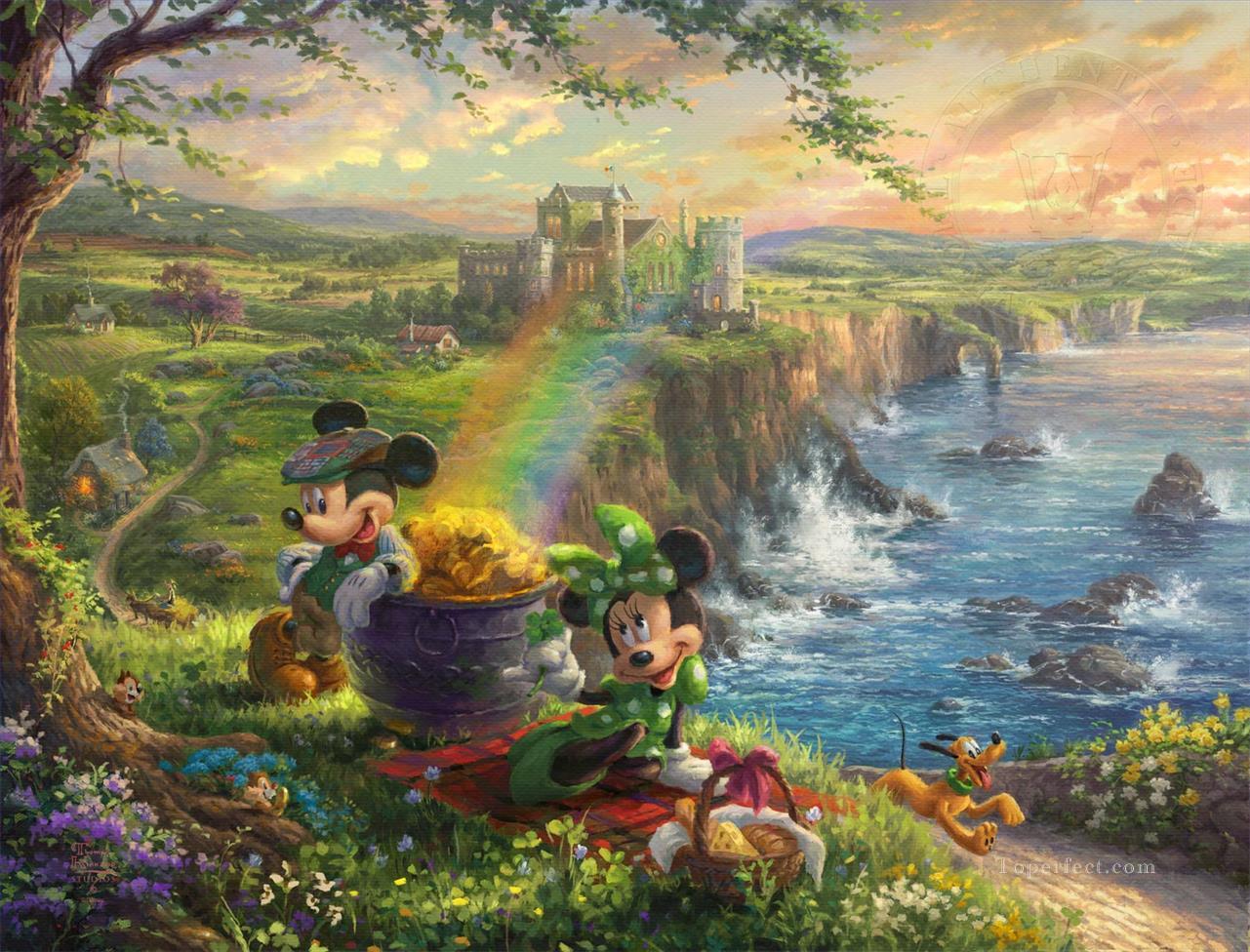 アイルランドのミッキーとミニー TK Disney油絵